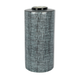 Black and grey porcelain vase by François Bernard