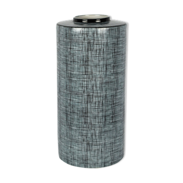 Black and grey porcelain vase by François Bernard