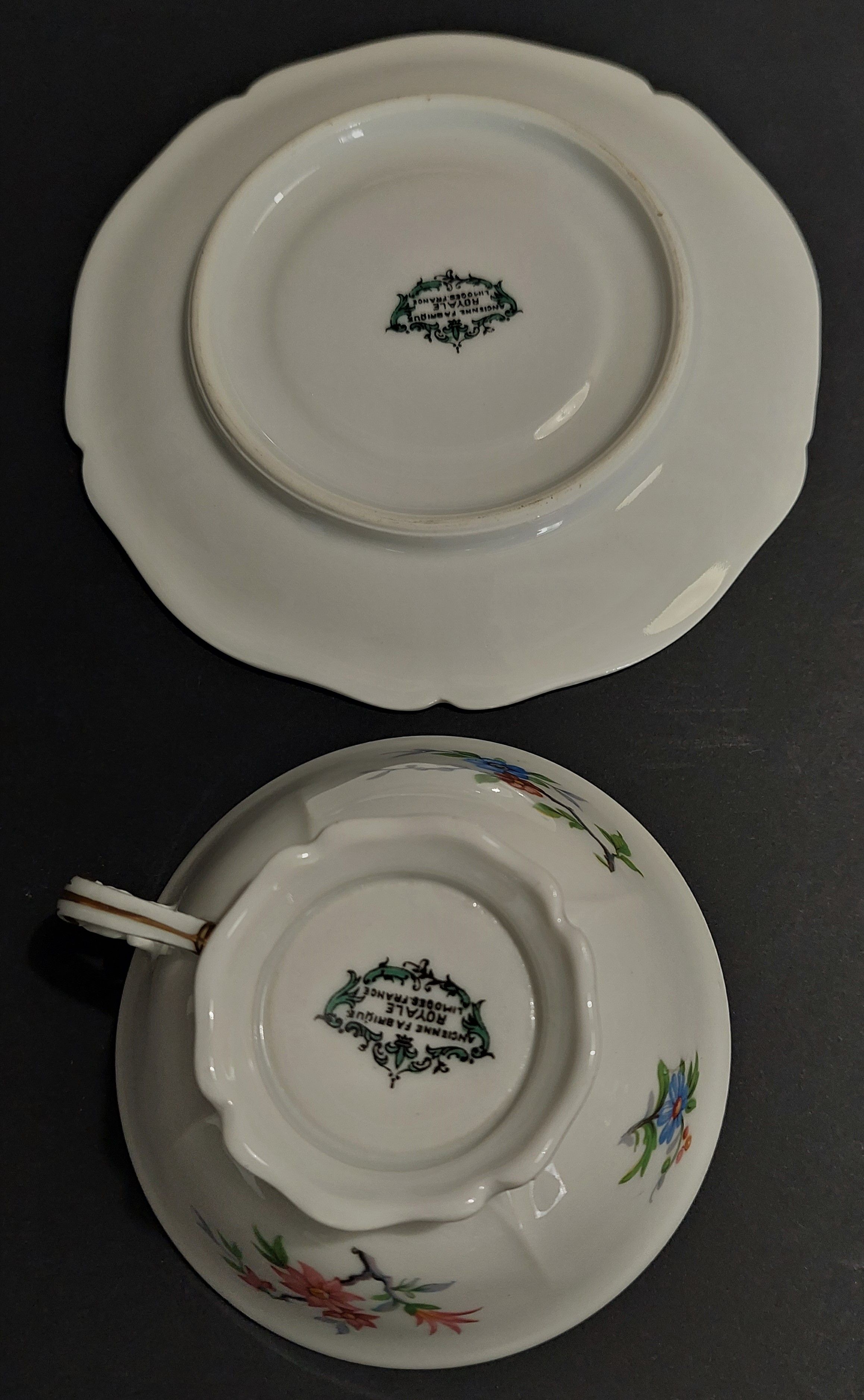 Limoges porcelain tea cup old royal factory