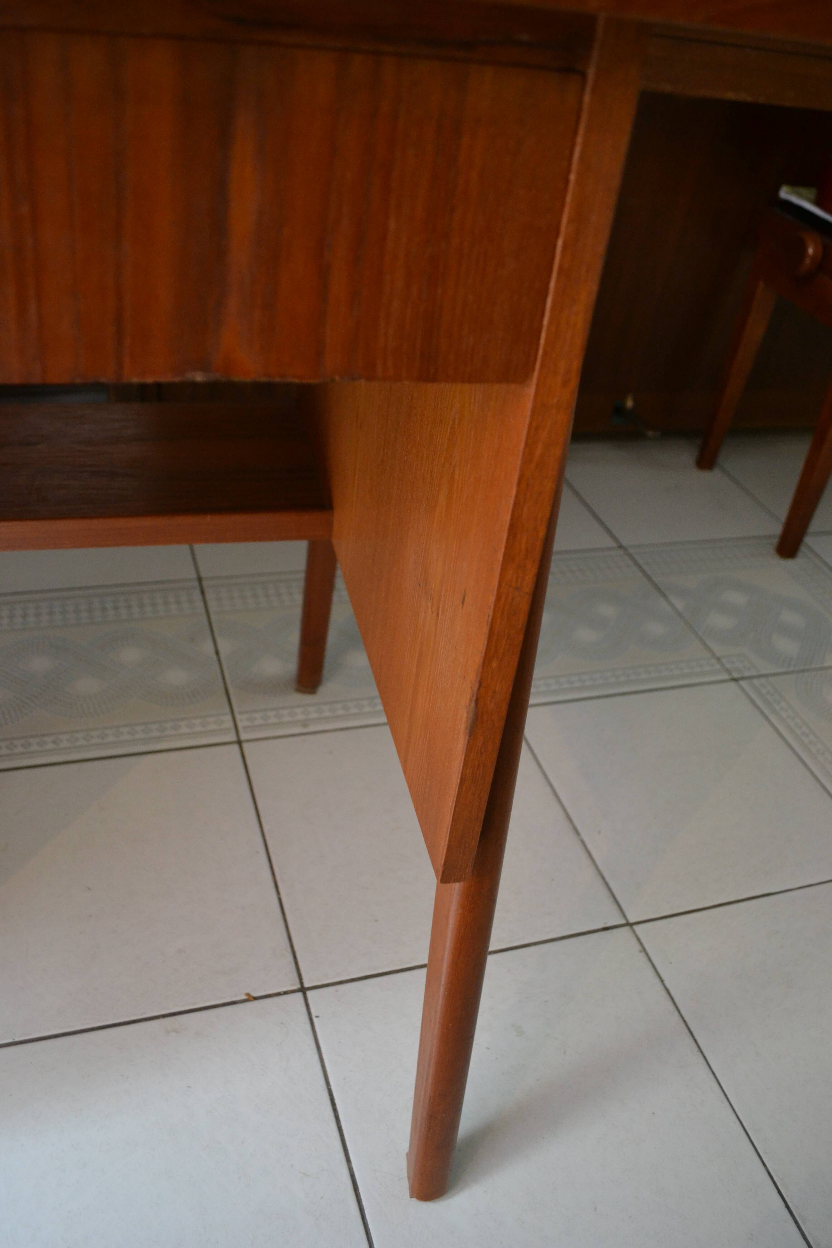 Scandinavian office 60s teak foot compass