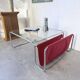 Table basse moderniste Bauhaus en acier tubulaire
