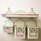 Shelf set and iron boxes