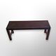 Modernist black wood bench, Belgium 1970s