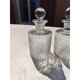 Paire de flacons en verre soufflé
