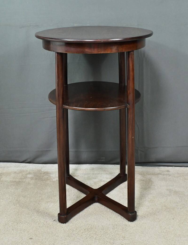 Beech pedestal table, by J. Hoffmann, Maison Thonet, Art Deco – 1930