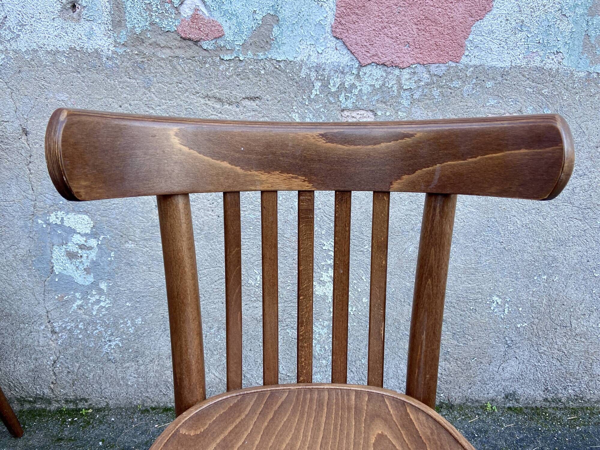 Lot de 6 chaises viennoise bois courbé 1970