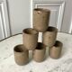 Set of 6 espresso cups in glazed stoneware 70s