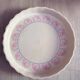 Vintage pie dish – Floral decoration with roses and blue polka dots – Ceramic Fr