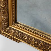 Large square giltwood mirror in Baroque style, 20th century
