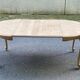 Extendable round Louis XV dining table, renovated in raw wood, 20th century, 200cm