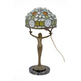Lampe de table Art Nouveau française « style Tiffany », années 1930