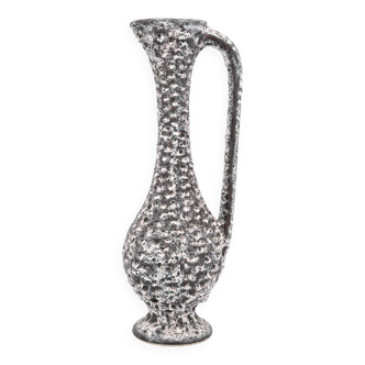 Fat Lava grey ceramic jar by Marius Giuge, Vallauris, 1970s