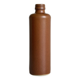 Decorative brown ceramic bottle.