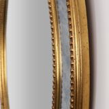 Mid-century gilt oval Mirror by Deknudt, Belgium 1980s