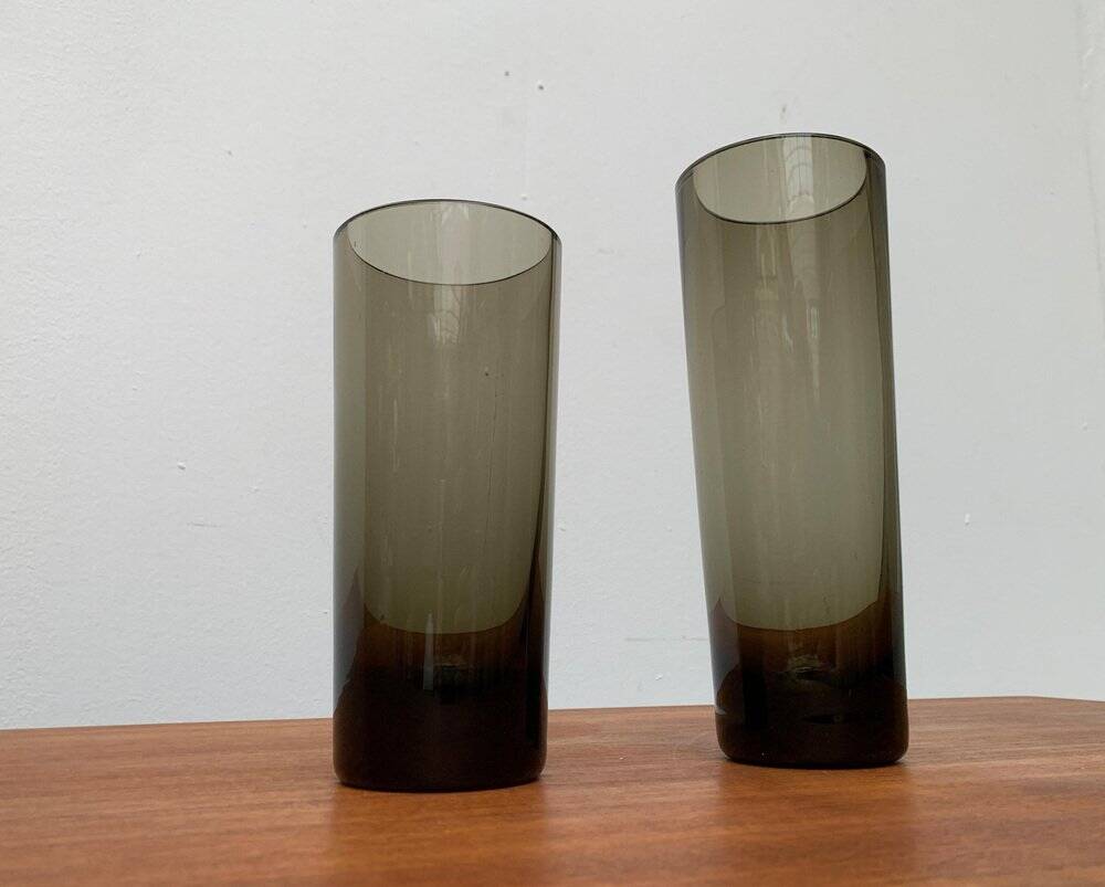 Vintage German Glass Vases Fortuna Line by Rosenthal, Set of 2
