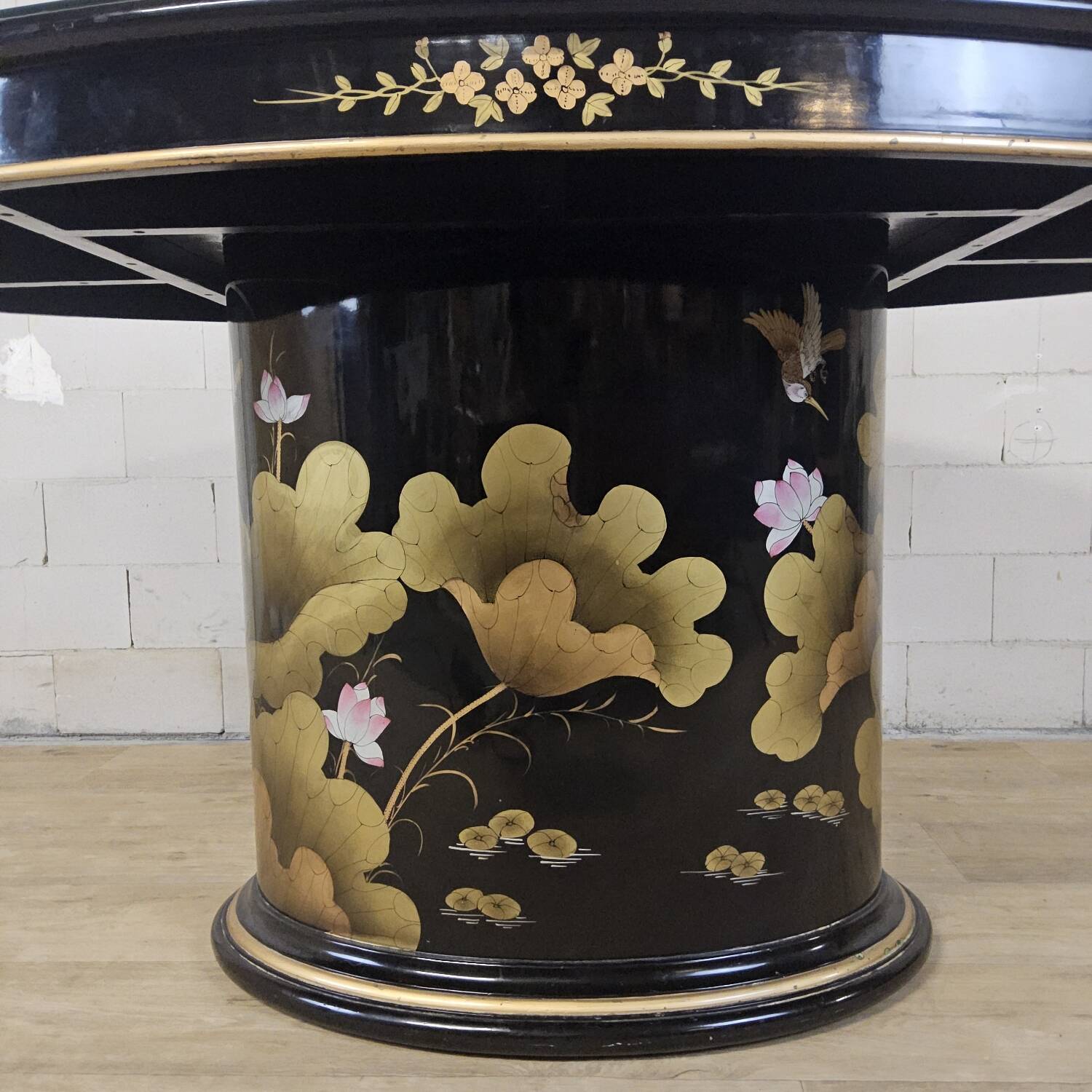 Table à manger ovale vintage chinoise / table orientale (pierre à savon)