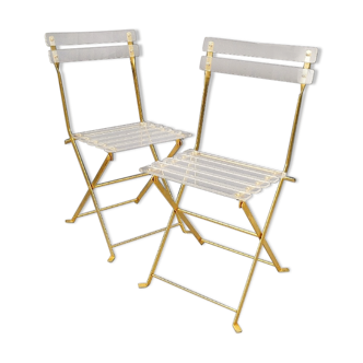 Pair of chairs in methcrylate Yonel Lebovici - Bernard Berthet (No.2)