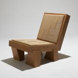 Fauteuil block en corde naturelle