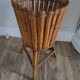 Pair of wicker and bamboo pot covers 70s
