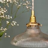 Vintage holophane glass lampshade pendant light