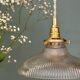 Vintage holophane glass lampshade pendant light