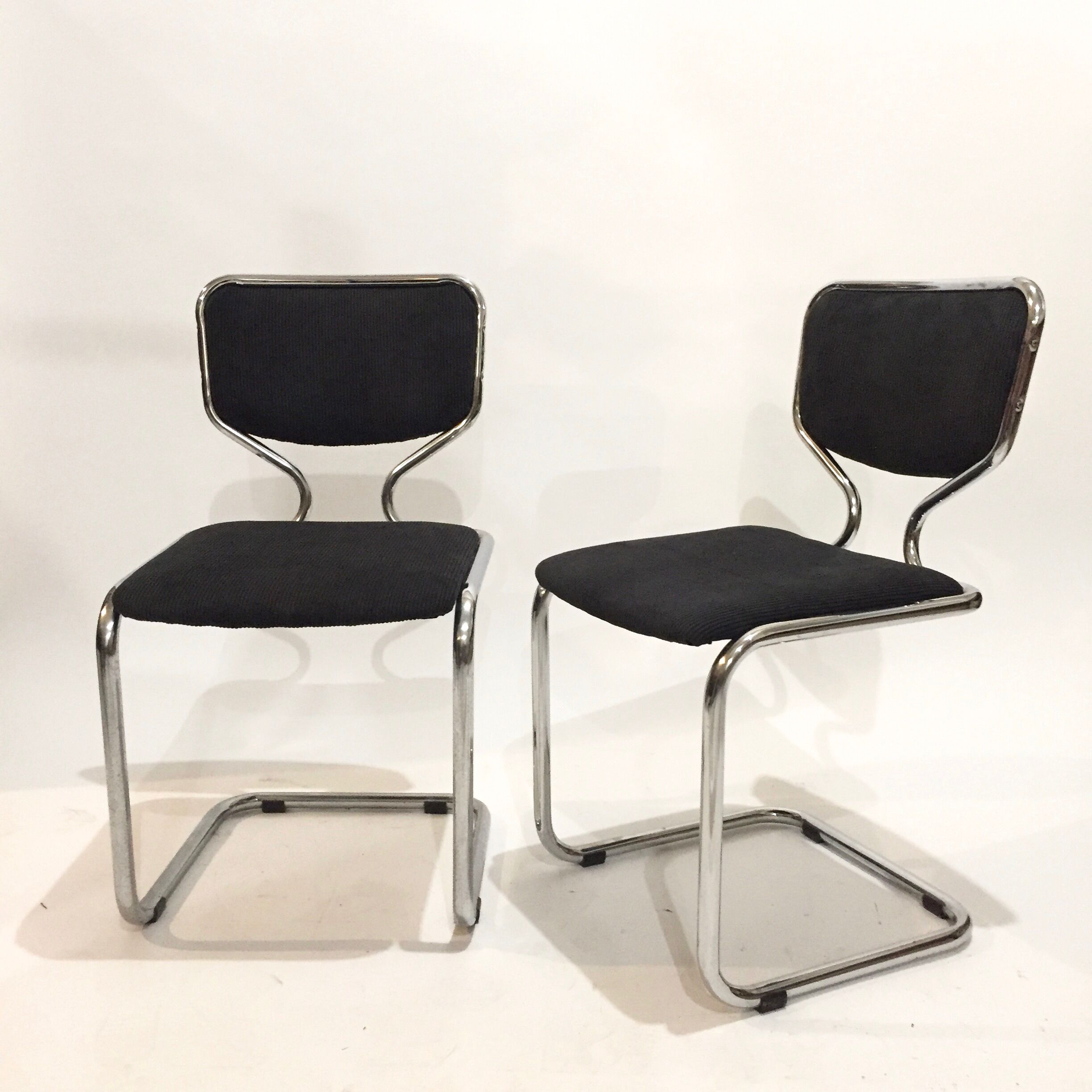 Pair of reupholstered 70s chairs