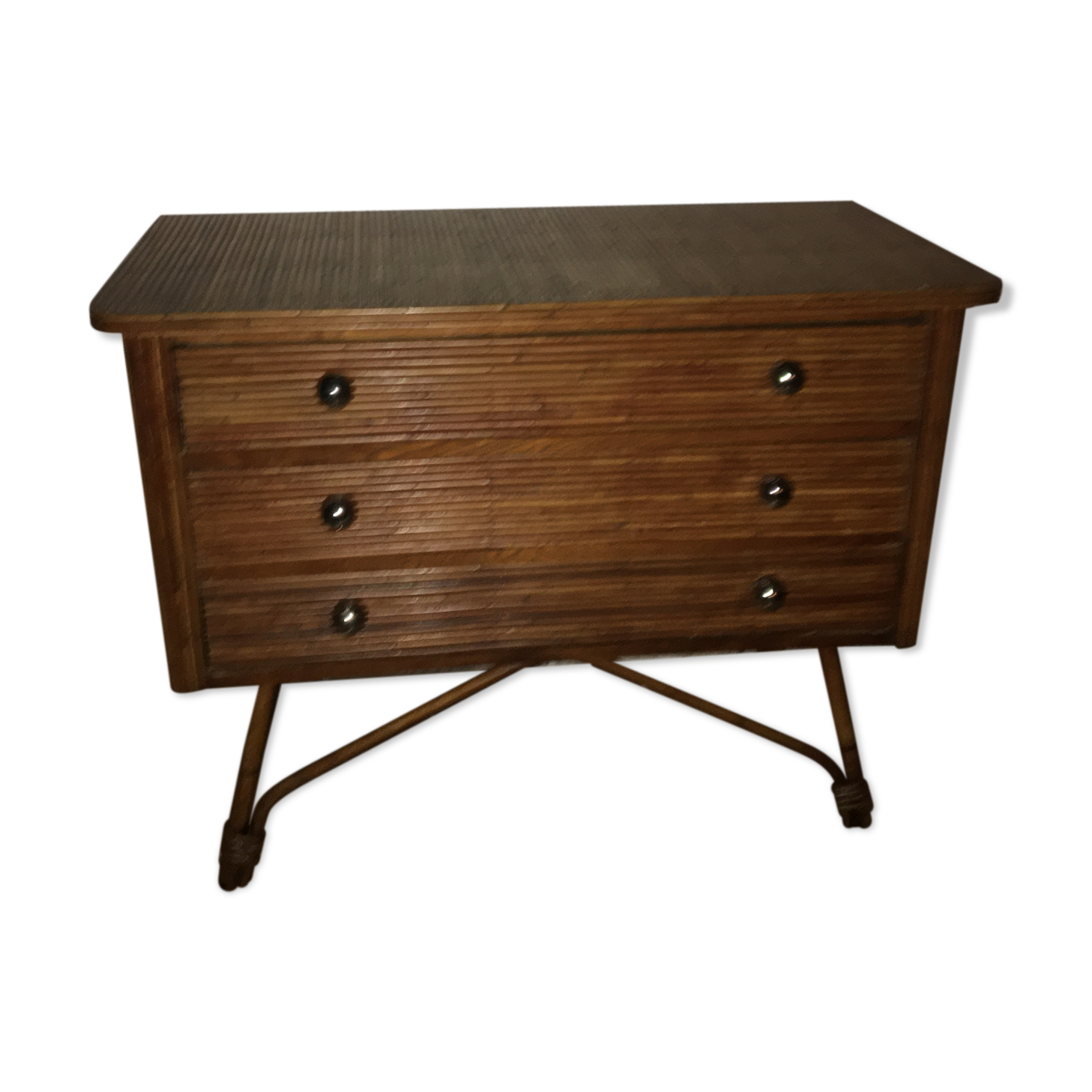 Rattan chest of drawers