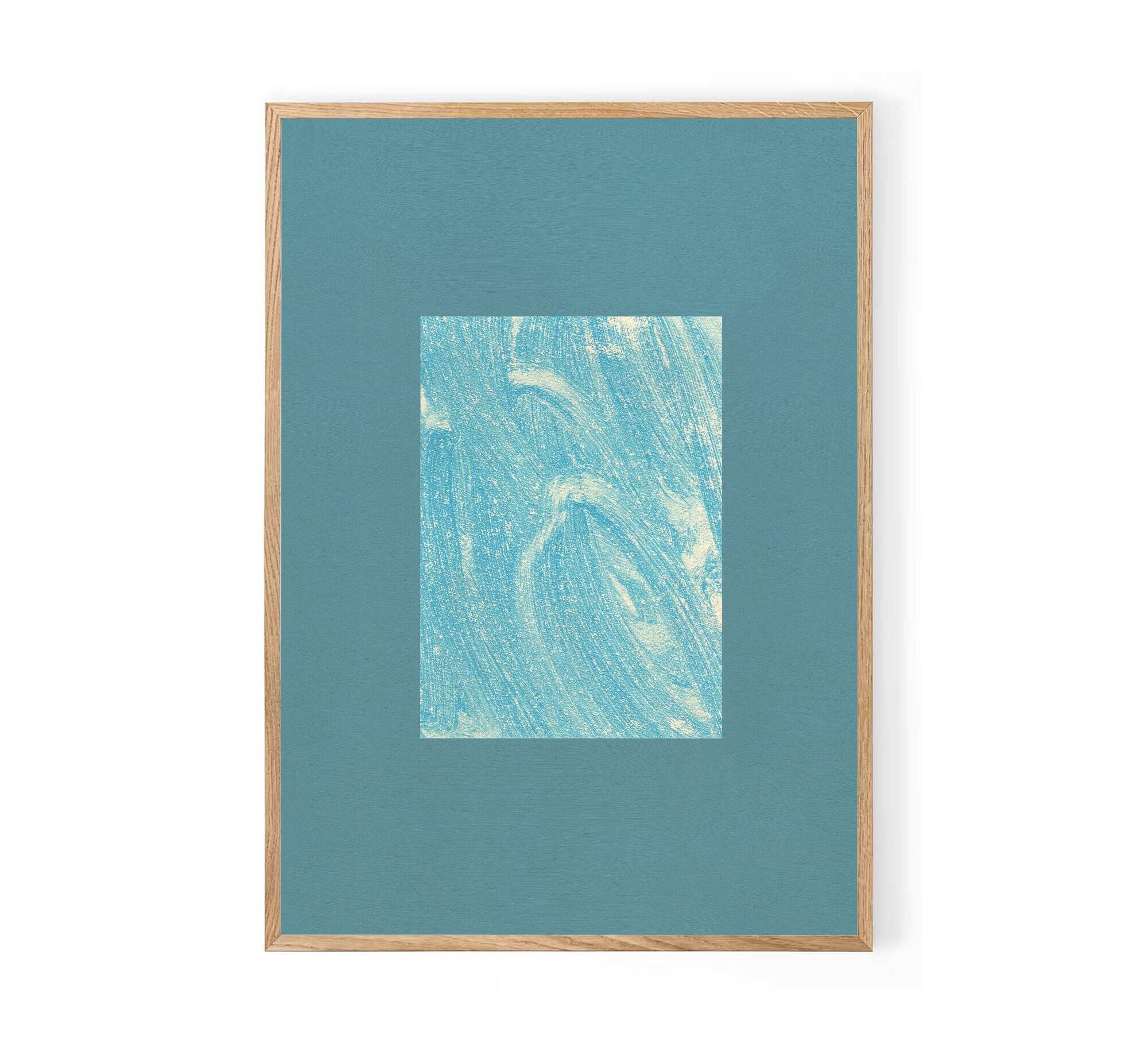 art print after an abstract painting signed Eawy