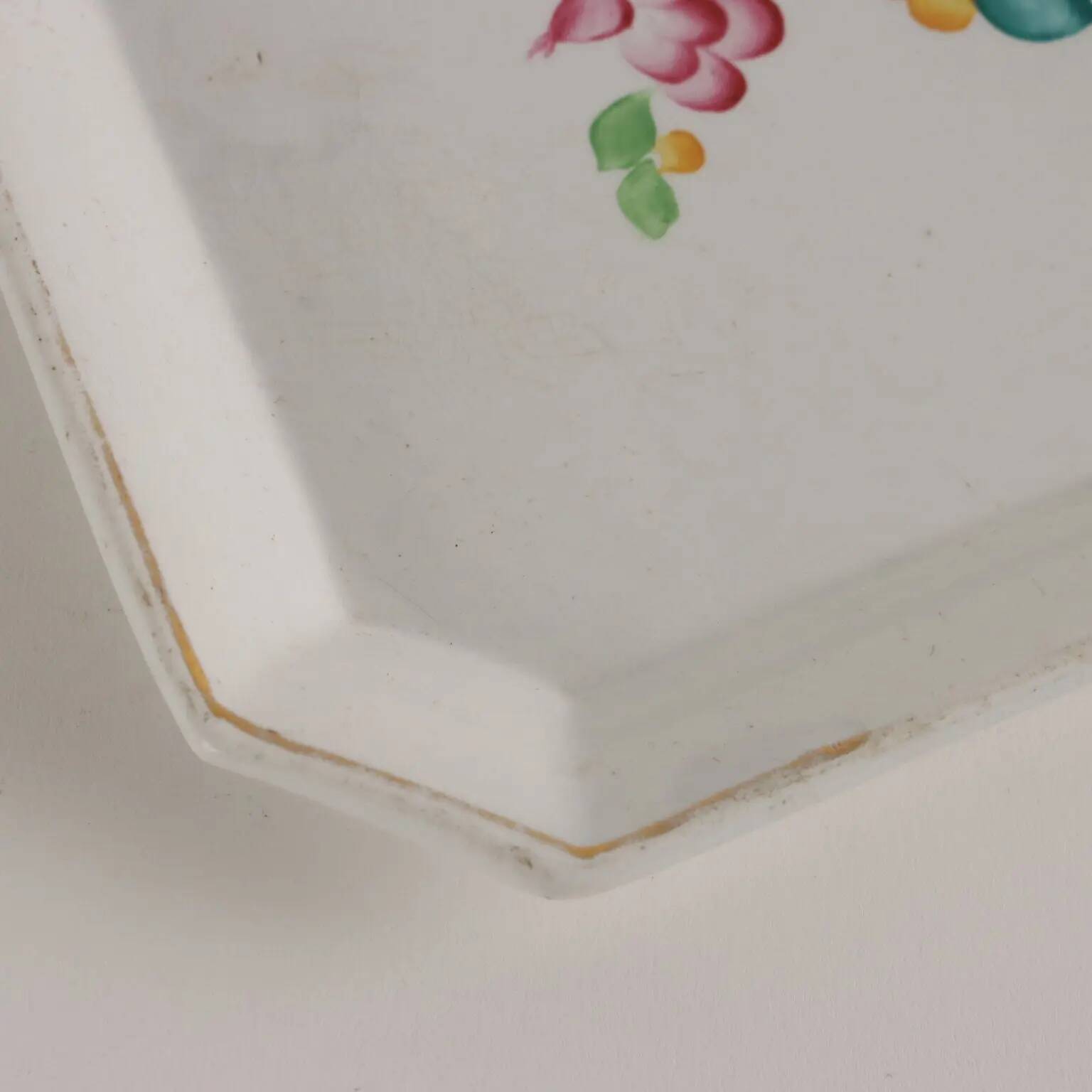 Antique porcelain plate from Laveno, Italy, 1920s-1930s.