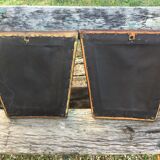 A series of 4 mahogany chairs with 19th th eme leather patties in good condition