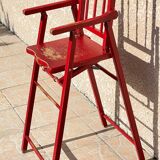 Folding high chair for children aged 2-4 years