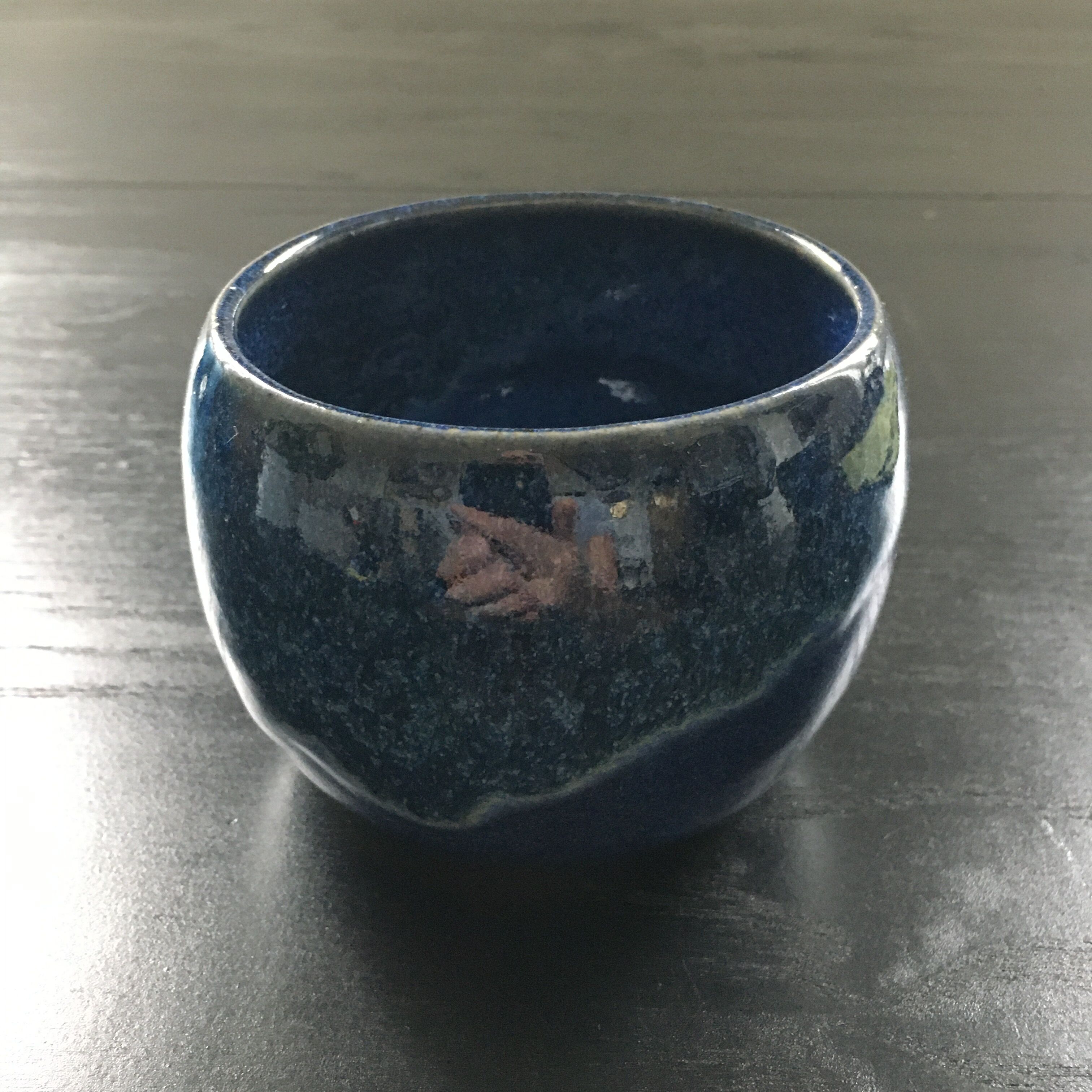 Pot à sel grès bleu nuit