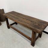 Old restored oak workbench