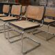 Set of 6 model b32 cesca marcel breuer chairs, italy 1970s