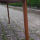 Table basse formica et bois massif