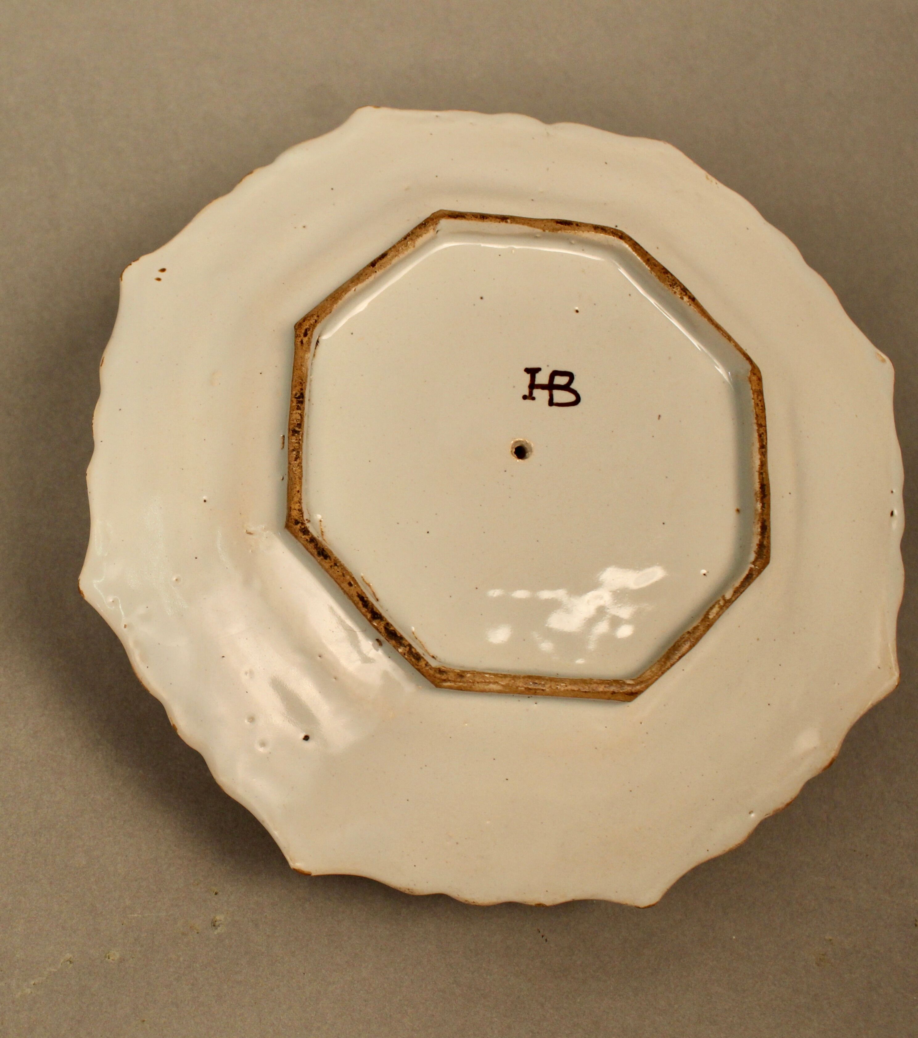 Antique butter dish in Quimper earthenware