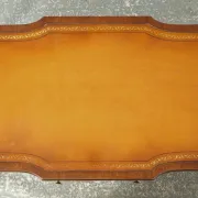 Heirloom Vintage Brown Leather Coffee Table by Weiman