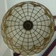 Ceiling light suspension in mother-of-pearl and wood Ø 40 cm