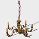 6-arm solid bronze chandelier in Louis XV style - Vintage