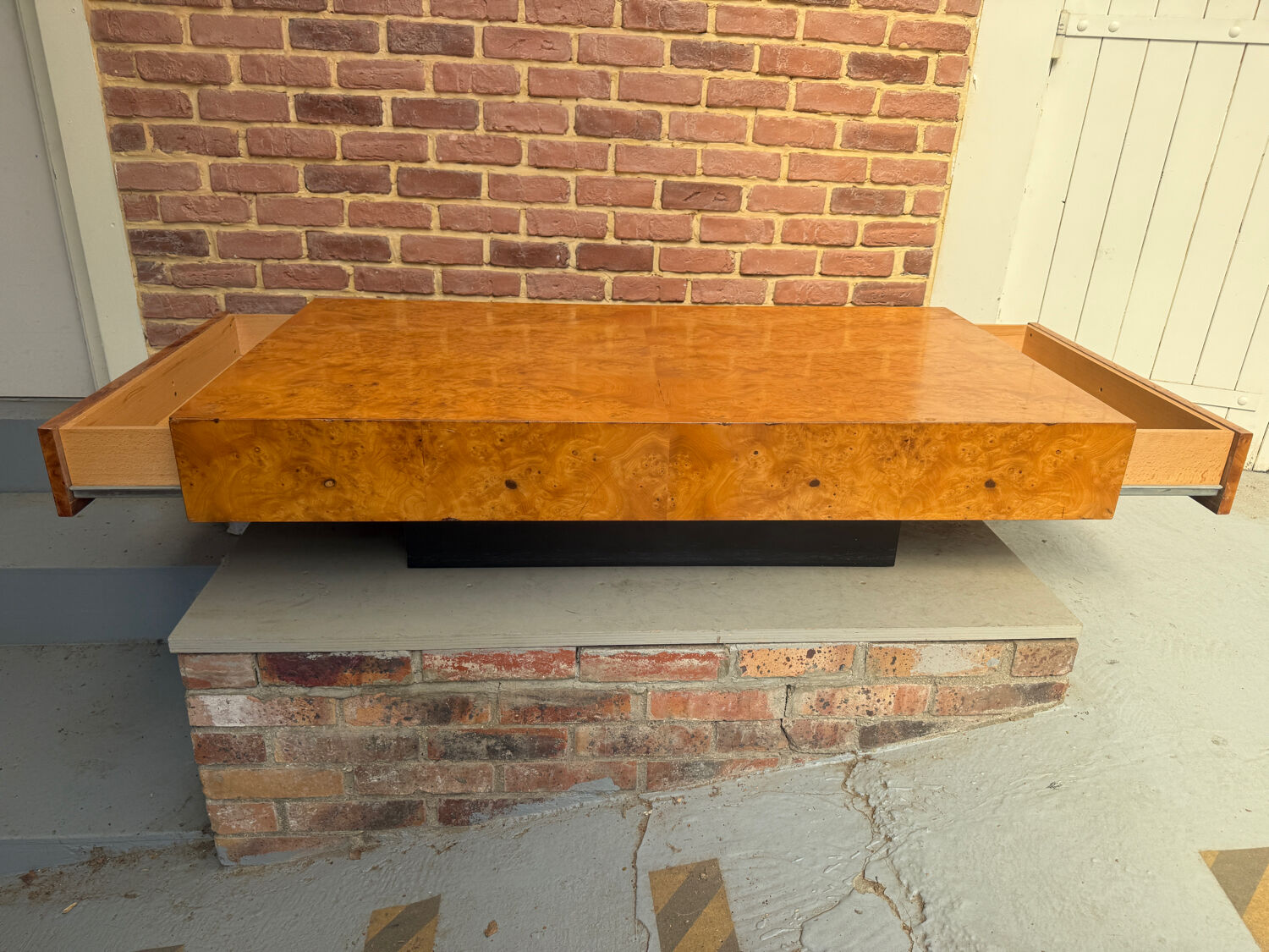 Elm burl coffee table
