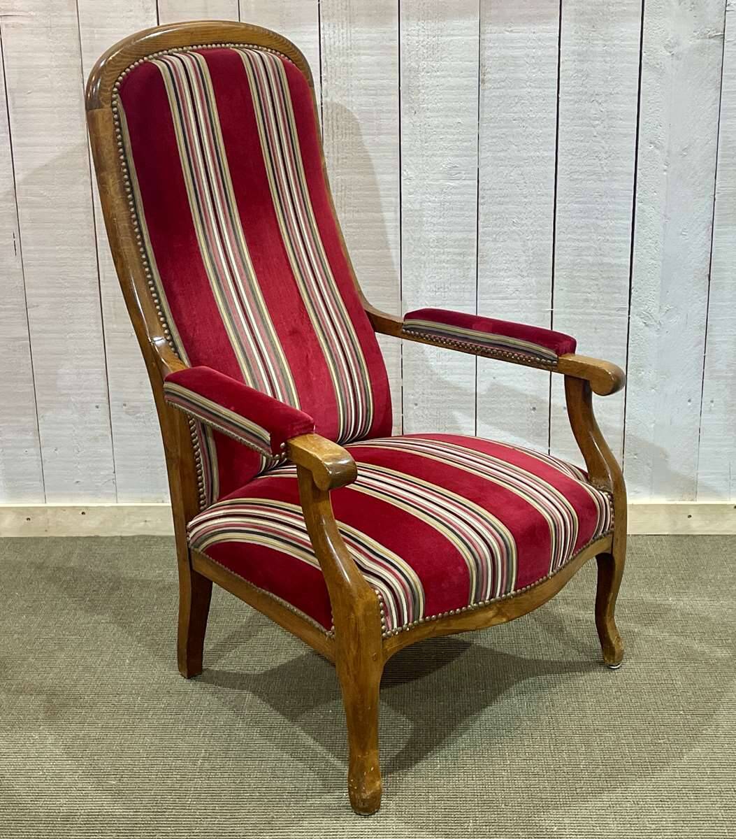 Late 19th century Voltaire armchair in beech