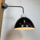 Industrial Factory Wall Lamp with Black Enamel Shade, 1960s