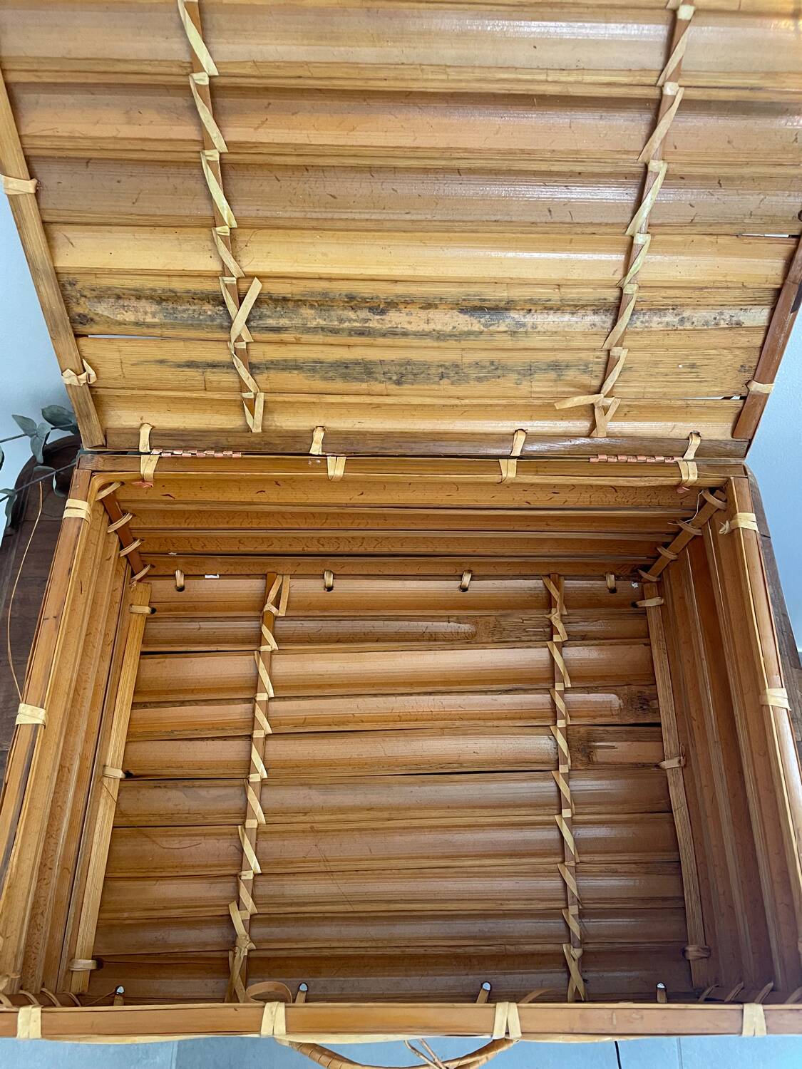 Vintage bamboo briefcase
