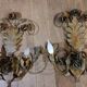 Pair of old Florentine wrought iron wall lights bellina illumina