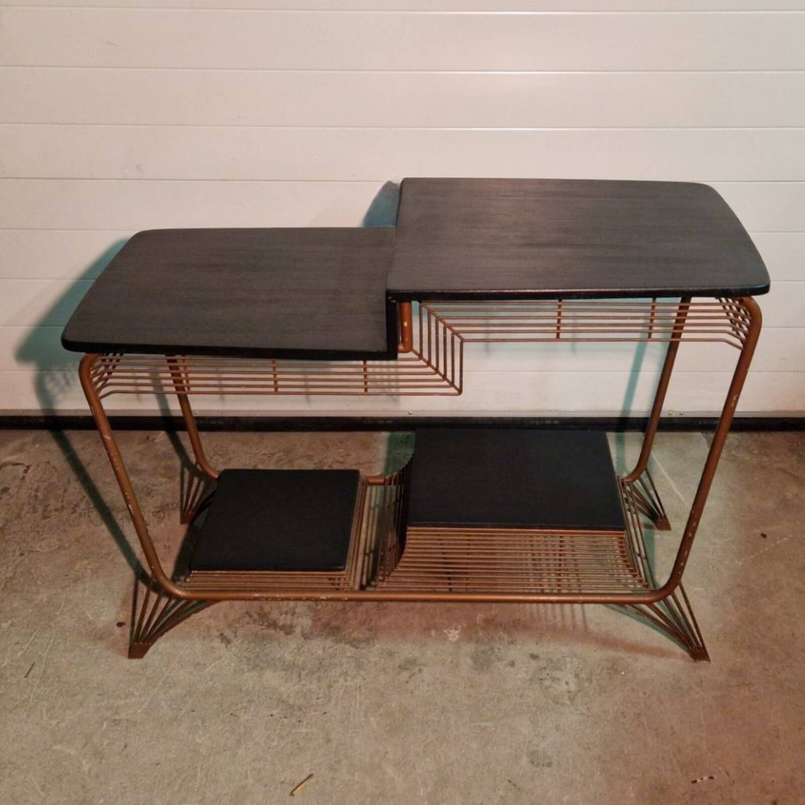 Table d'appoint moderniste milieu siècle à plusieurs niveaux, allemagne années 1950