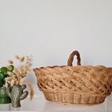 Vintage wicker basket – bohemian decorative storage