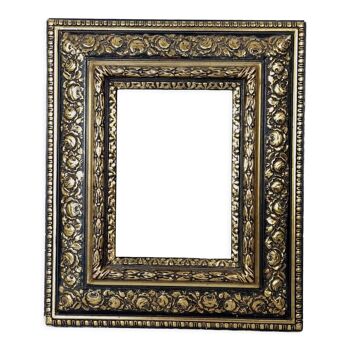 Cadre XIXe siècle bords inversés bois stuc doré 25,5x21 feuillure 15x11 cm SB