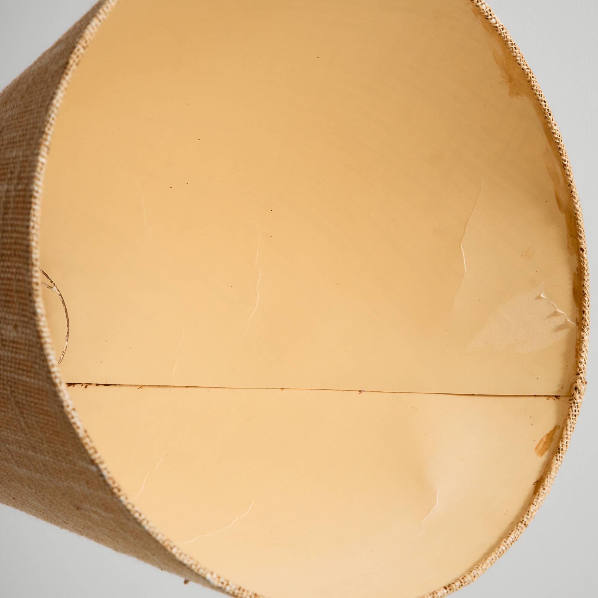 Oak and brass floor lamp