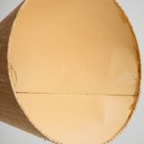 Oak and brass floor lamp