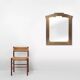 Sophisticated Belgo Chrome graphical mirror, Belgium ca. 1980